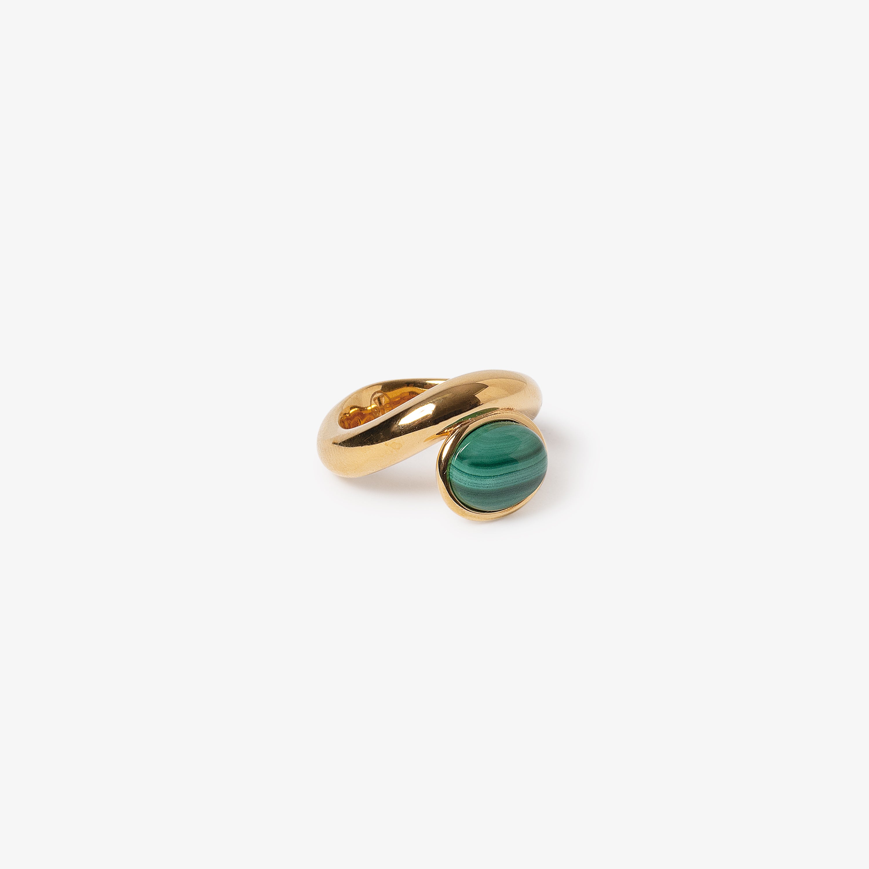 Wave Ring Malachite