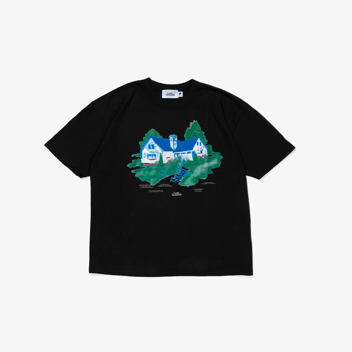 Little Yarmouth Greener Paint T-Shirt — BLACK, front