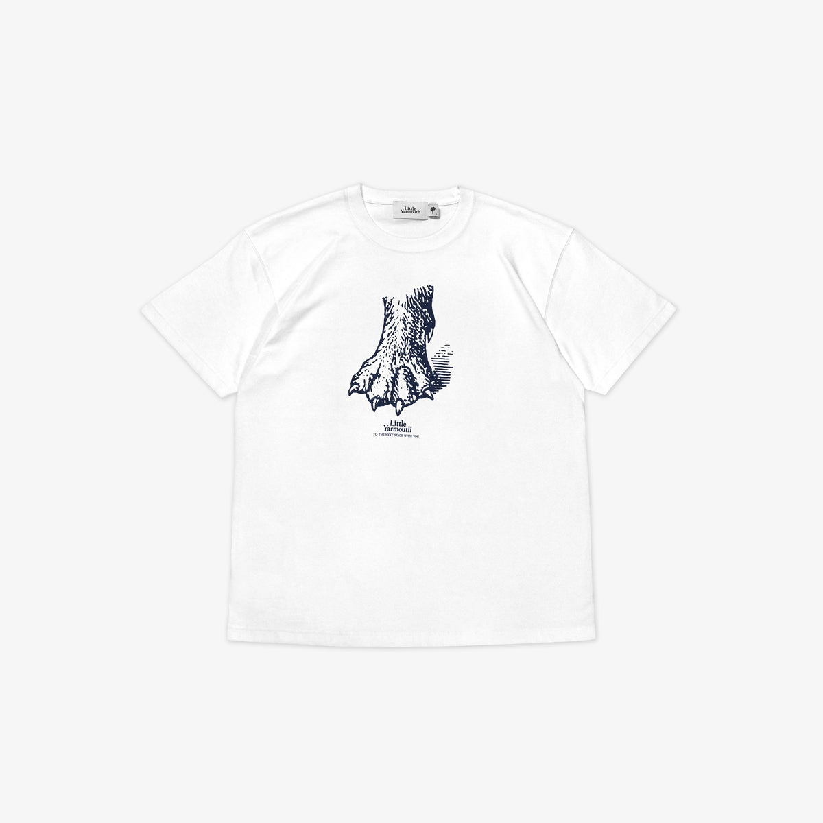 Little Yarmouth Dog Foot T-Shirt — WHITE, front