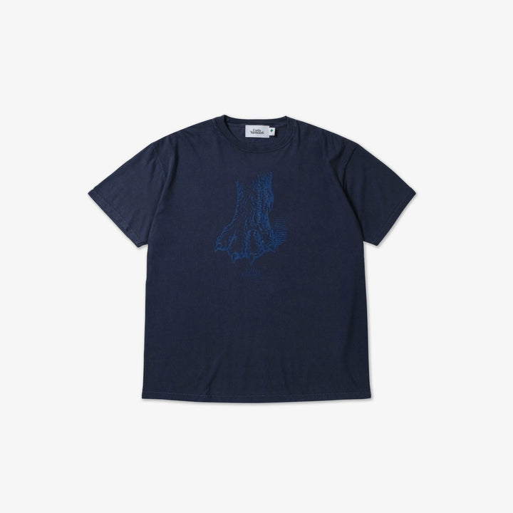Little Yarmouth Dog Foot T-Shirt — NAVY, front