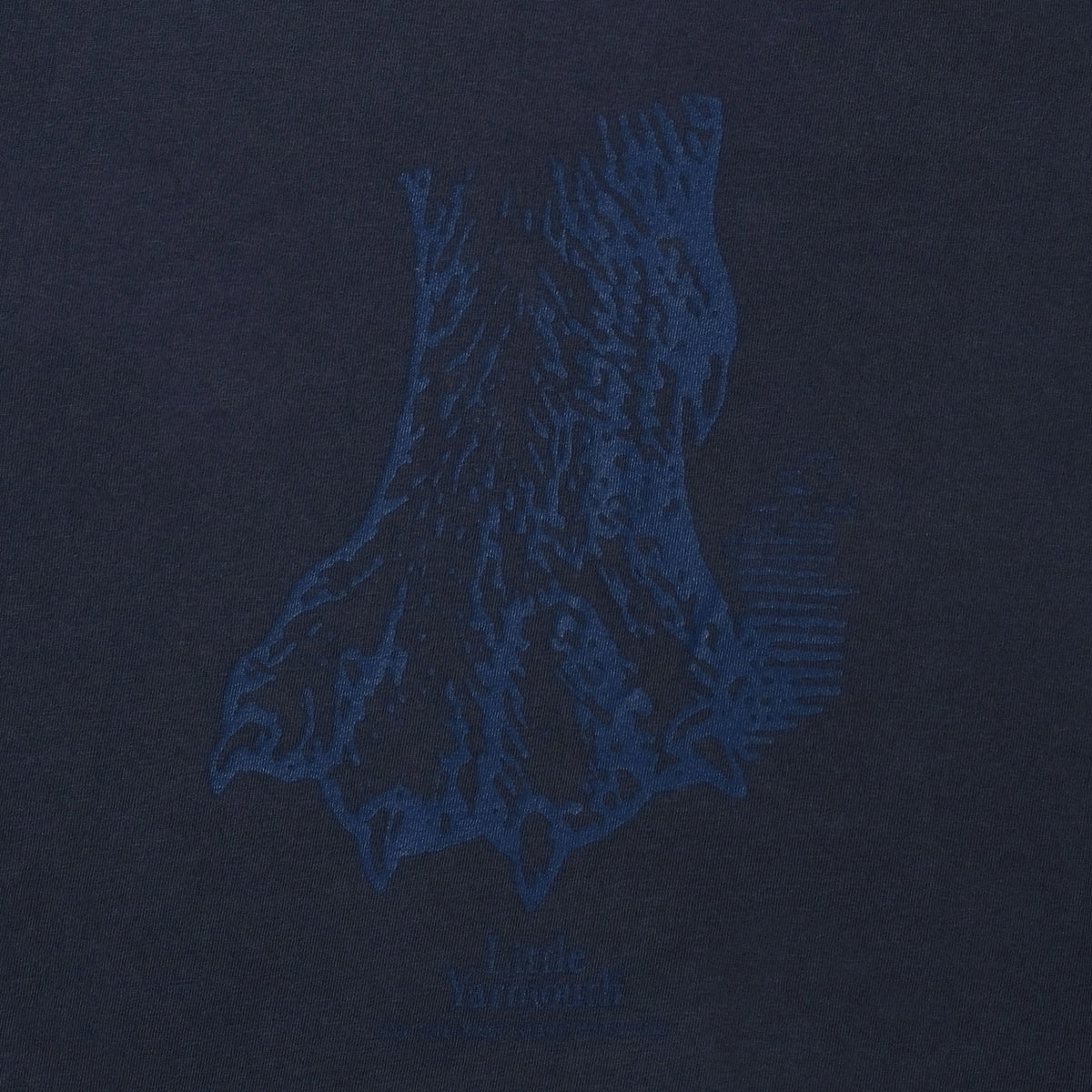 Little Yarmouth Dog Foot T-Shirt — NAVY, graphic detail