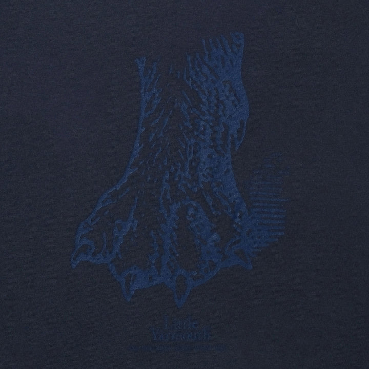 Little Yarmouth Dog Foot T-Shirt — NAVY, graphic detail