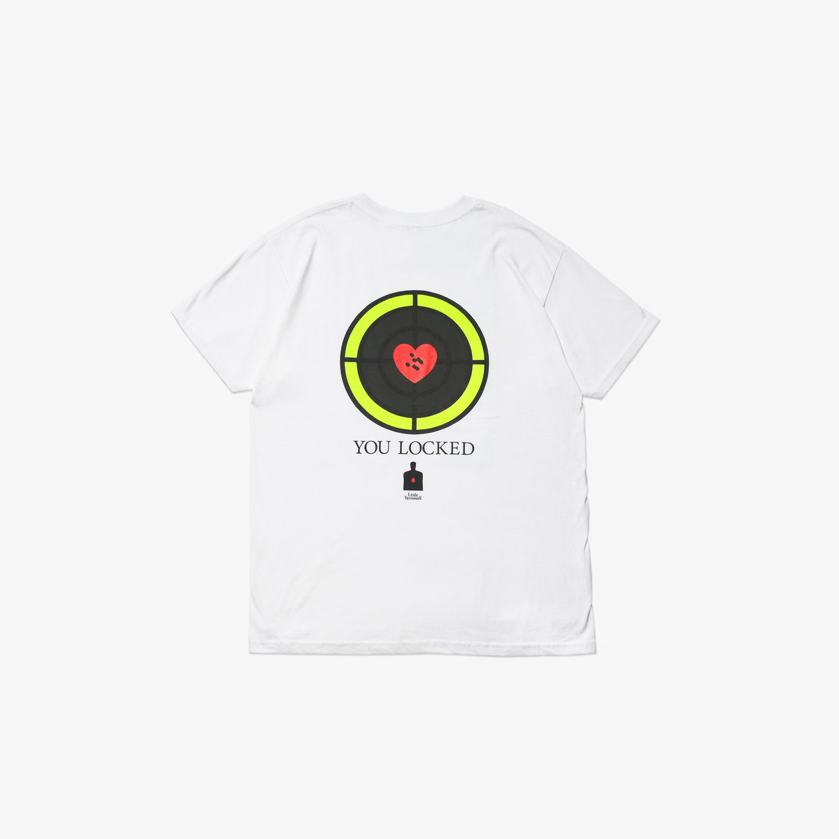 Little Yarmouth Steals Heart T-Shirt — WHITE, back