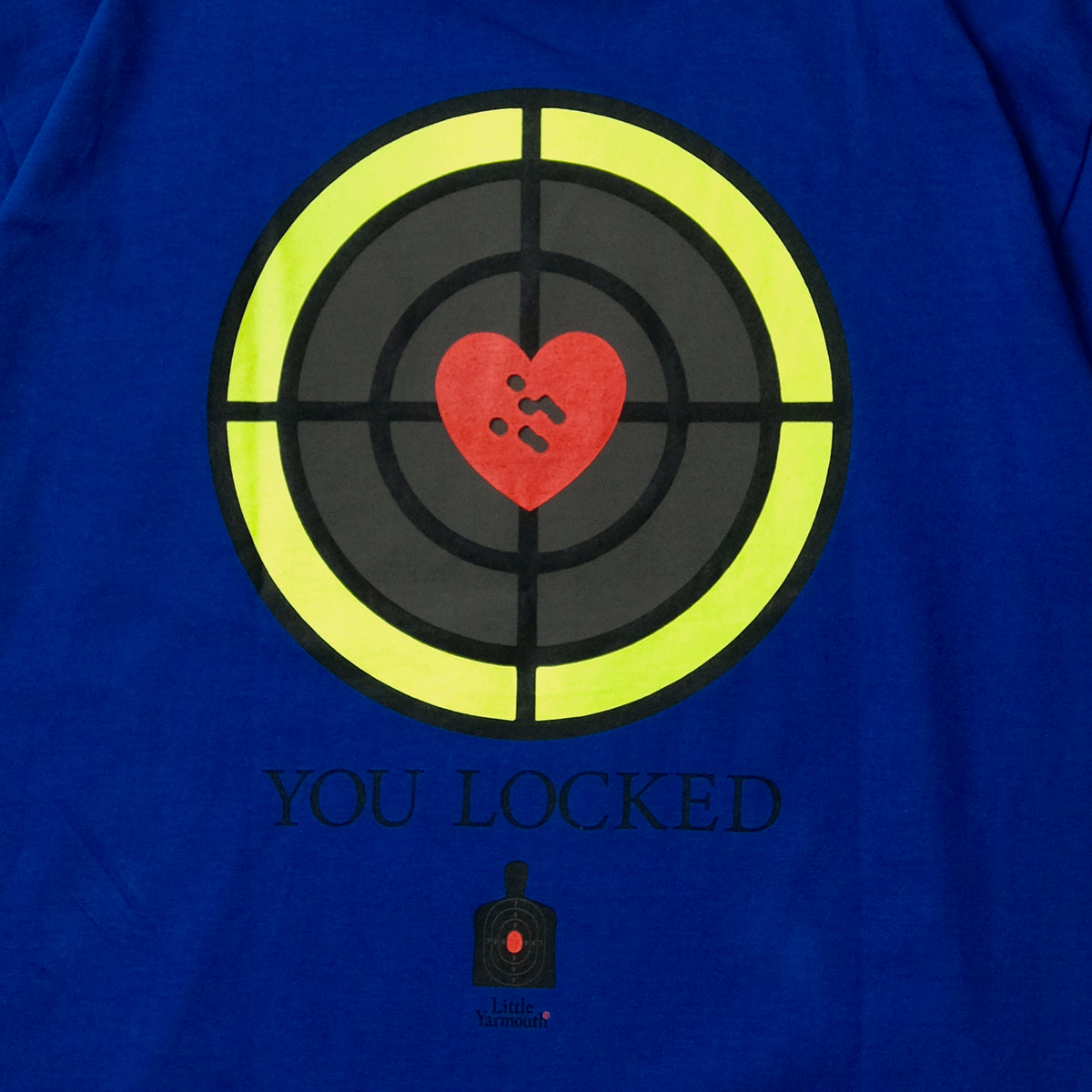 Little Yarmouth Steals Heart T-Shirt — BLUE, graphic detail