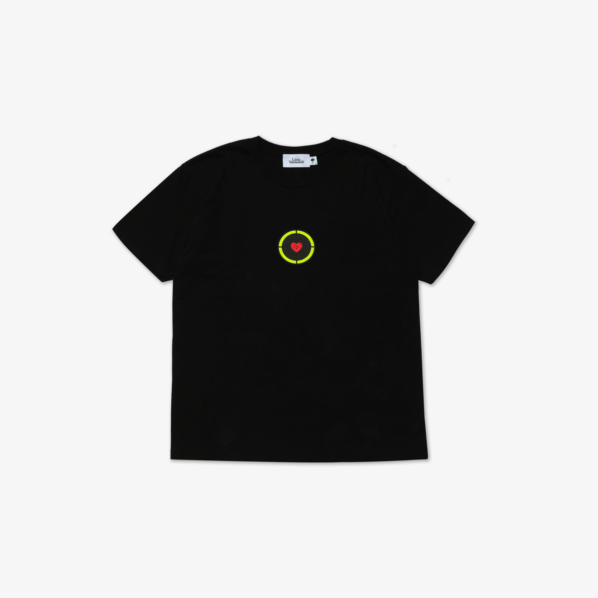 Little Yarmouth Steals Heart T-Shirt — BLACK, front