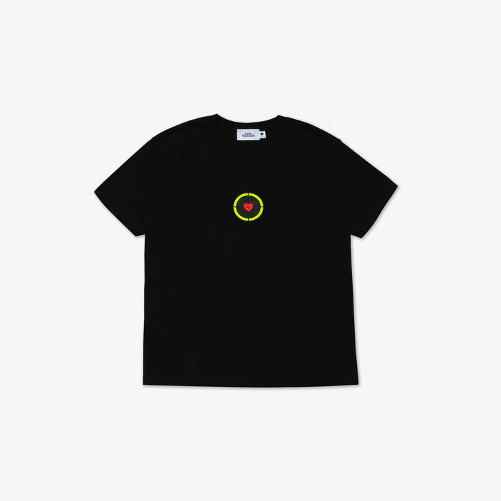 Little Yarmouth Steals Heart T-Shirt — BLACK, front