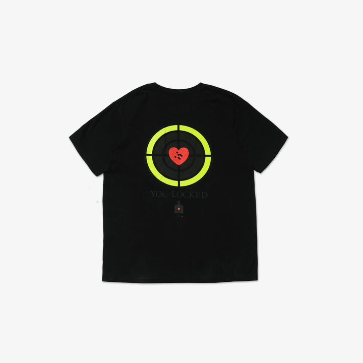 Little Yarmouth Steals Heart T-Shirt — BLACK, back