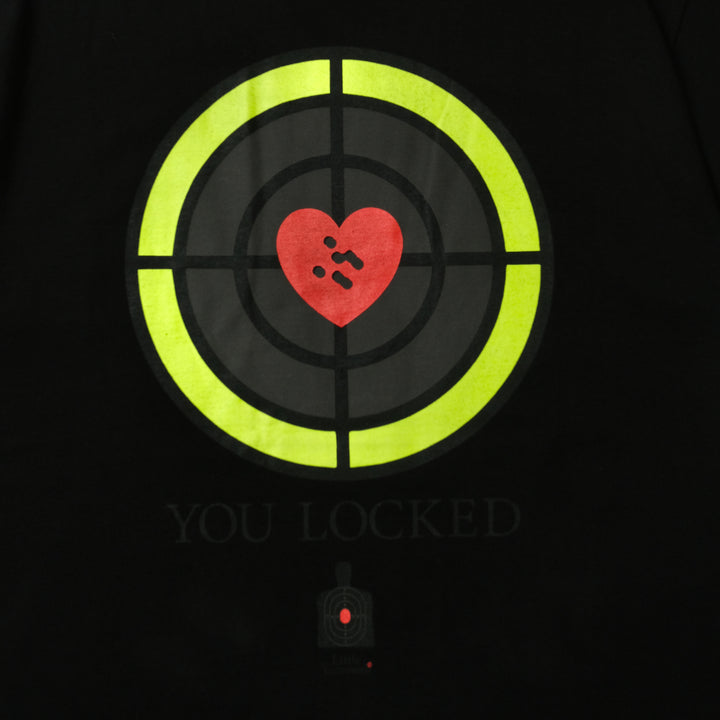 Little Yarmouth Steals Heart T-Shirt — BLACK, graphic detail
